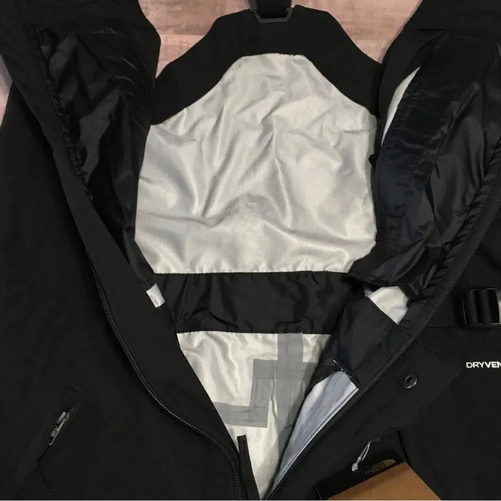 The North Face Men Dragline Dryvent Waterproof Shell Ski Bibs Pants Black